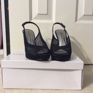 Adrianna Papell Boutique black classic satin heels